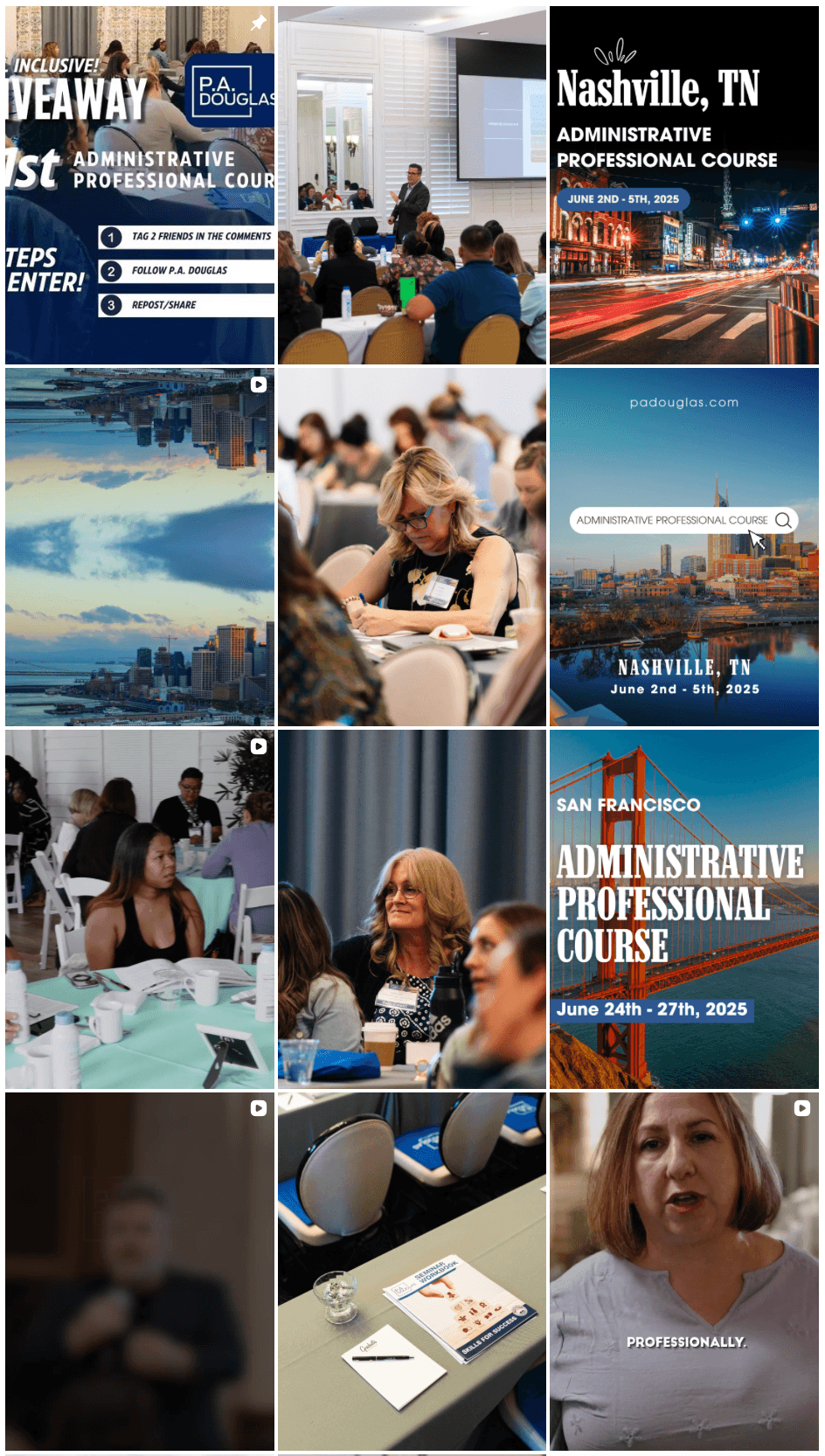 P.A. Douglas social media feed examples